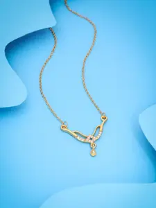 Anouk Gold-Plated Artificial Stones Studded Necklace