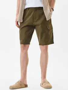 Snitch Men Solid Cargo Shorts
