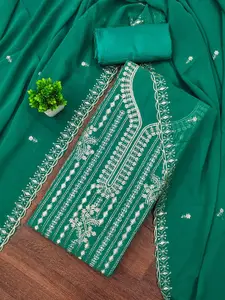 KALINI Floral Embroidered Unstitched Dress Material