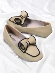 JodyHub Women Synthetic Leather Mules with Bows Flats