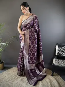 elora Ethnic Motifs Woven Design Zari Banarasi Saree
