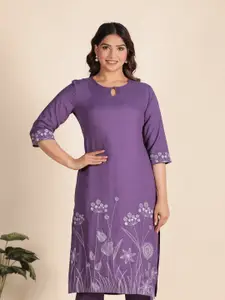 Aramya Keyhole Neck Straight Cotton Kurta