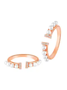 Peora Rose Gold-Plated Toe Rings