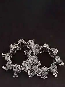 Sangria Oxidised Beaded Bangle