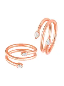 Peora Rose Gold-Plated Toe Rings