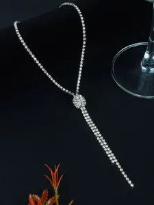 CORSICA Silver-Plated Artificial Stones Studded Necklace