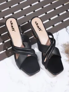 SKOLL Block Synthetic Leather Regular Printed Block Sandals