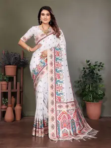 elora Woven Design Pashmina Silk Zari Saree
