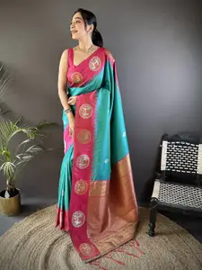 elora Woven Design Silk Blend Banarasi Saree