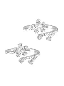 Peora Silver-Plated Toe Rings