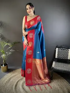 elora Woven Design Silk Blend Banarasi Saree