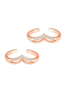 Peora Rose Gold-Plated Toe Rings