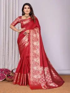 elora Ethnic Motifs Woven Design Zari Banarasi Saree