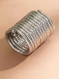 Sangria Oxidised Spiral Bangle