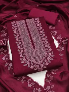 Peachmode Floral Embroidered Sequinned Unstitched Dress Material