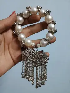 Sangria Oxidised Beaded Bangle