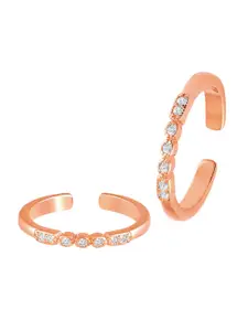 Peora Rose Gold-Plated Toe Rings