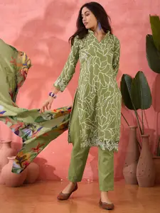 KALINI Abstract Printed Unstiched Dress Material