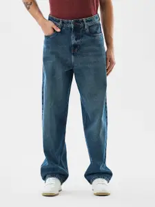 Snitch Men Baggy Fit Mid-Rise Light Fade Jeans