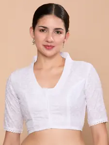 Studio Shringaar Women Chikankari Saree Blouse