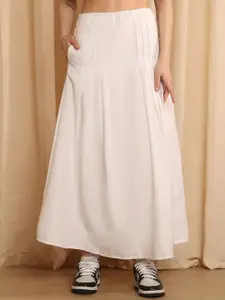 NEUDIS Cotton A-Line Pleated Maxi Skirt