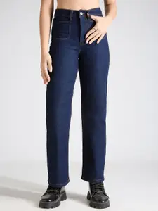 TARAMA Women Straight Fit High-Rise Stretchable Jeans