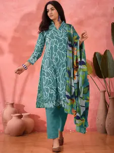 KALINI Abstract Printed Unstitched Dress Material