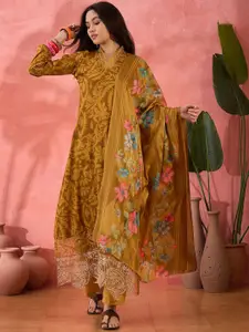 KALINI Floral Printed Unstitched Dress Material