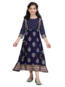 DMP FASHION Girls Ethnic Motifs Print Handloom Maxi Regular Top