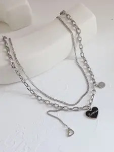 KRENOZ Heart Engraved Forever Necklace