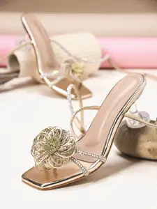 Froh Feet Women Embellished Open Toe Kitten Sandals