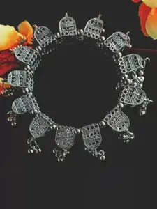 Sangria Alloy Beaded Bangle