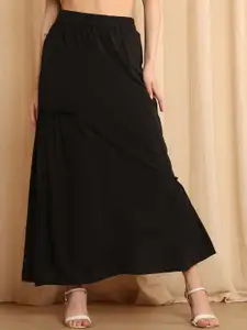 NEUDIS Cotton Flared Maxi Skirt With Ruffled Hem