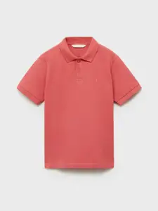 Mango Kids Boys Polo Collar Pure Cotton T-Shirt