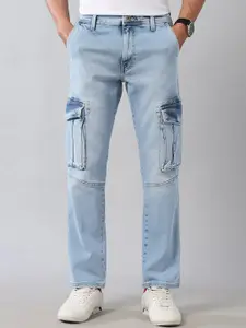 U.S. Polo Assn. Denim Co. Men Straight Fit Mid-Rise Light Fade Clean Look  Jeans