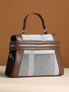 HAUTE SAUCE by  Campus Sutra HAUTE SAUCE by Campus Women's The Epistola Hand Bag - Chocolate Brown & Midnight Black