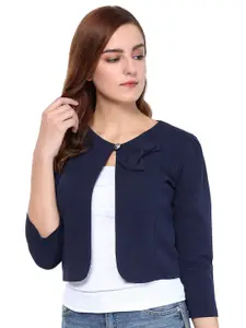 Moda Rapido Textured Bow Crop Shrug