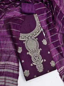 KALINI Floral Woven Design Zari Banarasi Jacquard Unstitched Dress Material