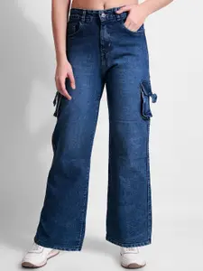 DressBerry Women Comfort Straight Fit Mid-Rise Cargo Styles Stretchable Jeans