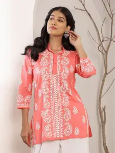 Chowkhat Paisley Embroidered Chikankari Pure Cotton Chikankari Kurti