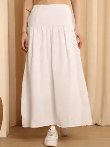 NEUDIS Pure Cotton Flared Maxi Skirt