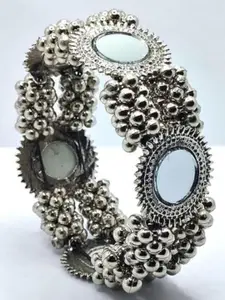 Sangria Oxidized Beaded Bangle