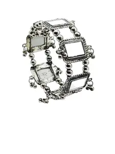 Sangria Oxidized Beaded Bangle