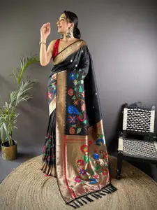 elora Woven Design Silk Blend Paithani Saree