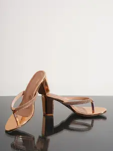 Froh Feet Women Embellished Block Heel Sandals with Western - Embellished