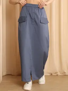 NEUDIS Cargo Maxi Skirt With Front Slit