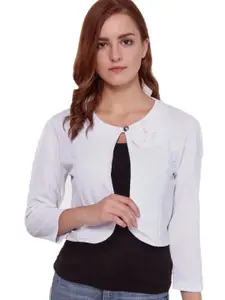 Moda Rapido Textured Bow Crop Shrug