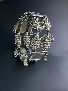 Sangria Oxidised Beaded Bangle