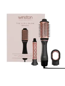 WINSTON 3-In-1 Volumizing Blow Brush- Silver & Grey