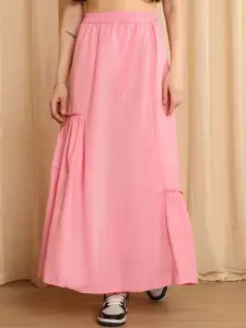 NEUDIS Pure Cotton Flared Maxi Skirt